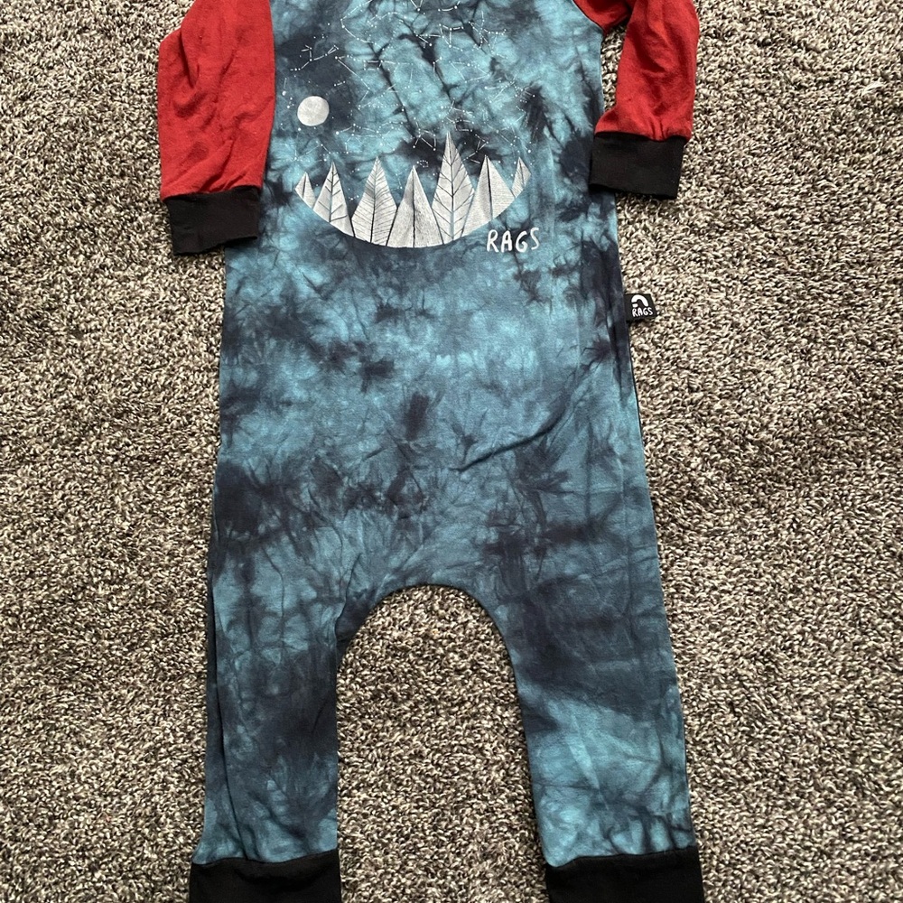 Rags to Raches Red and Blue Kids Footie